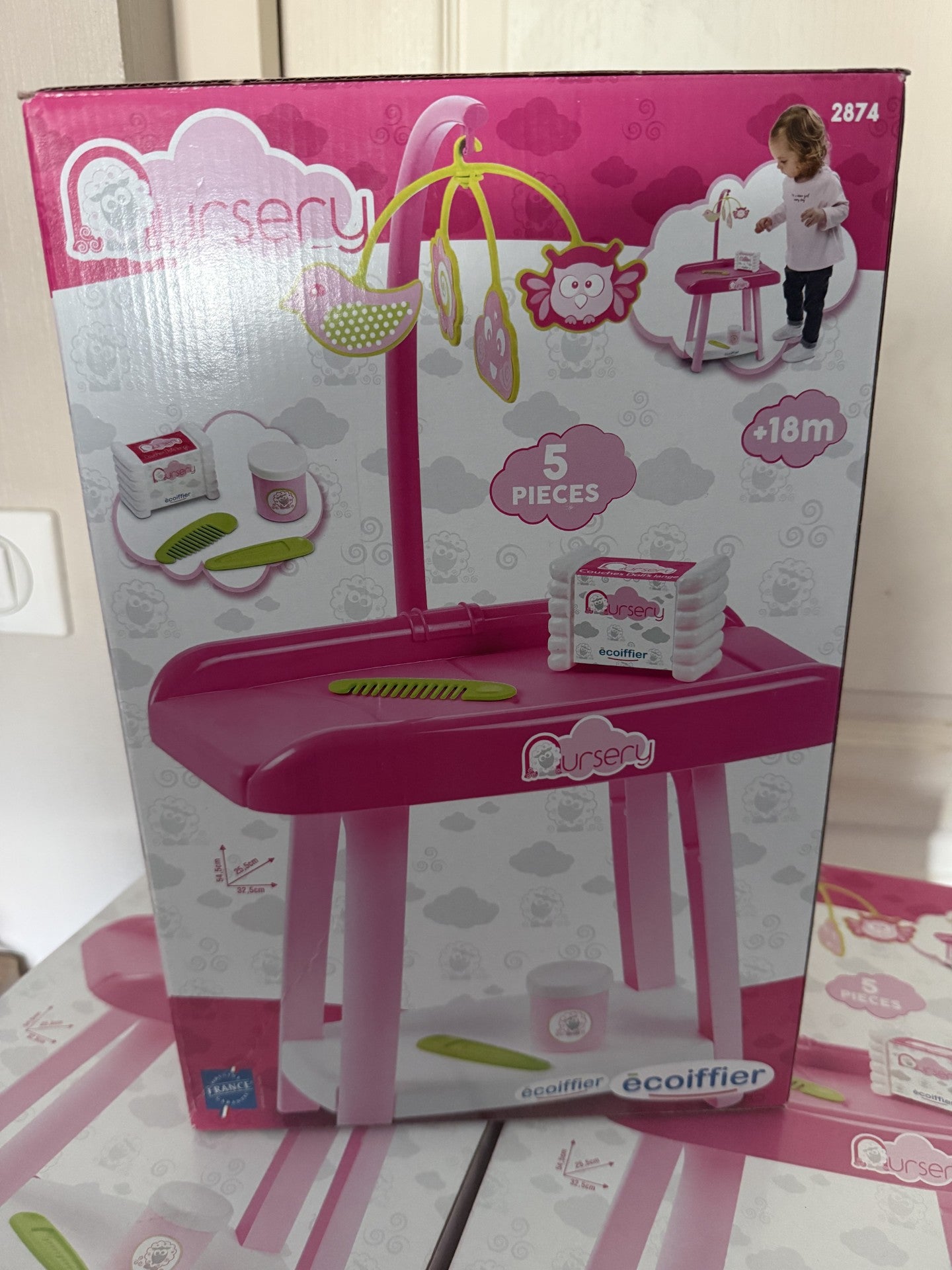 Table à langer pour poupée – Nursery Écoiffier (5 pièces)